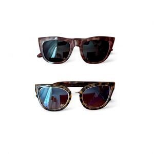 Lot of 2 tortoiseshell cat eye